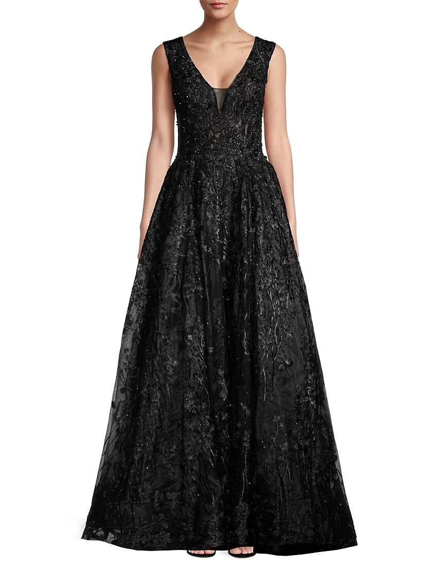 Beaded Tulle Ball Gown - Image 3