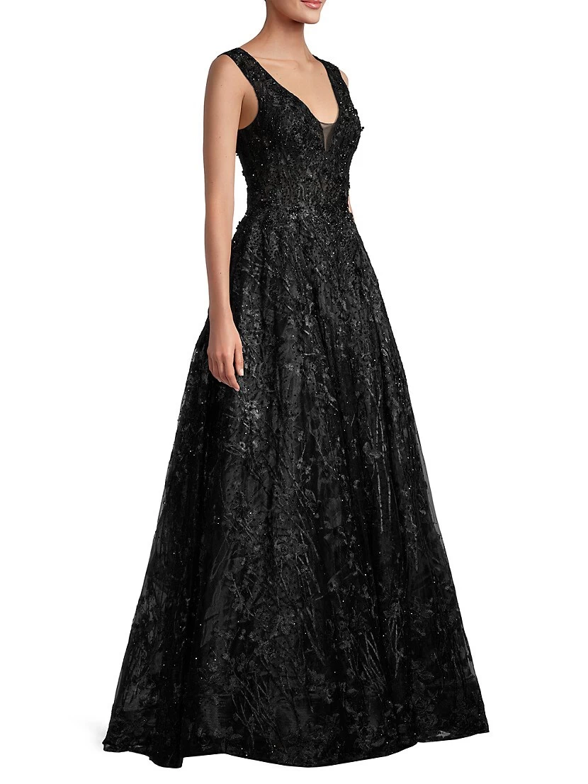 Beaded Tulle Ball Gown - Image 4