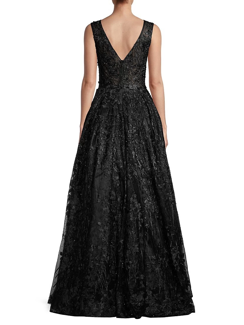 Beaded Tulle Ball Gown - Image 5