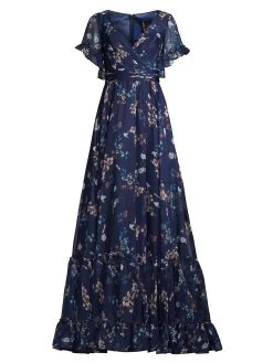 Floral Empire Waist Gown