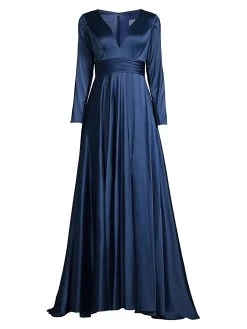 Satin Empire Waist Ballgown