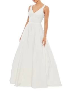 Tailored V-Neck Ballgown
