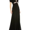 Leena Rhinestone Cutout Sheath Gown