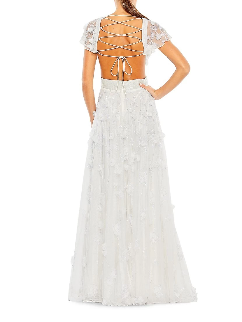 Cut-Out Embellished A-Line Gown - Image 2