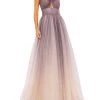 Ieena Glitter Tulle Cutout Ballgown