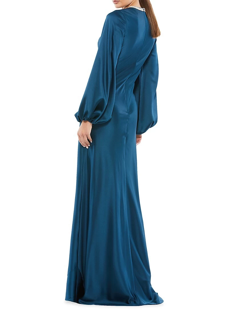 Ieena Satin Sheath Gown - Image 3