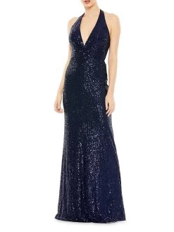 Metallic Halter Gown
