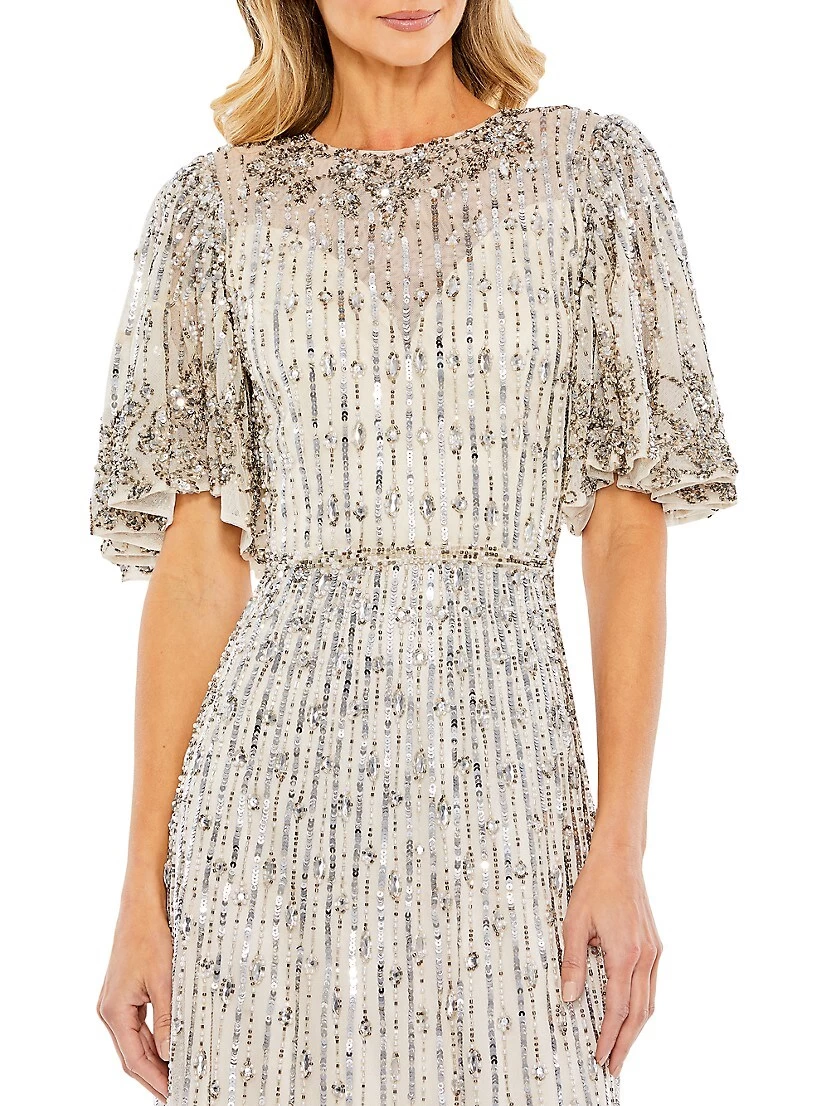 Flounce Sleeve Midi-Dress - Image 3