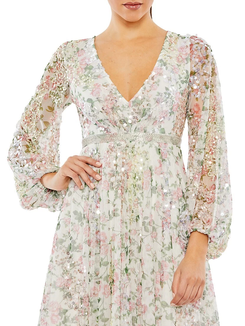 Cocktail Floral Midi-Dress - Image 3
