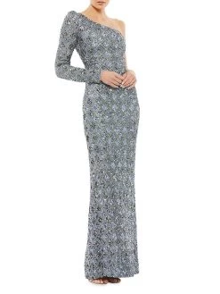 One-Shoulder Embellished Gown