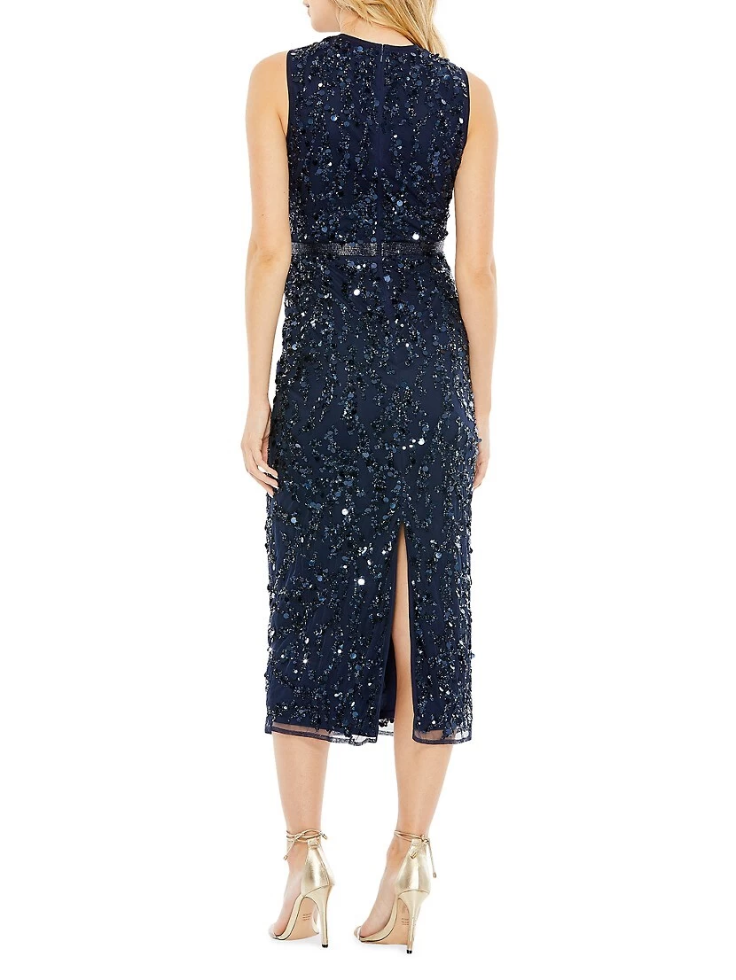 Sequin High-Neck Midi-Dress - Image 2