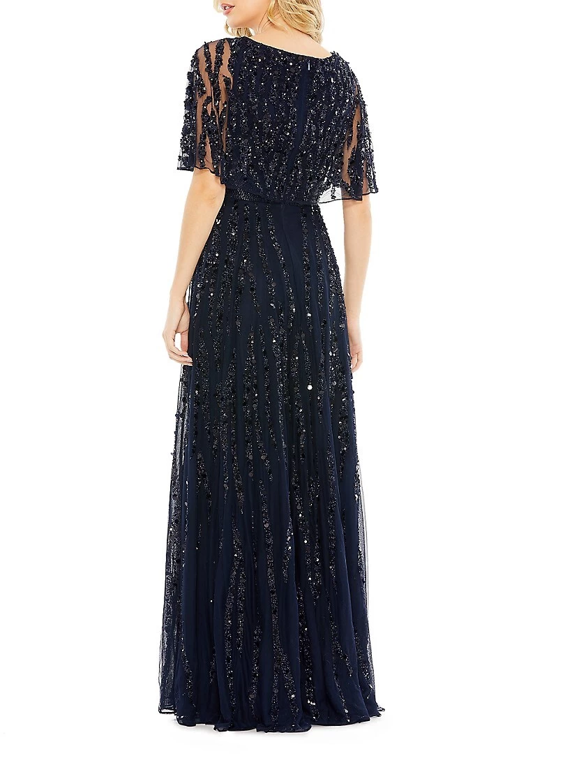 V-Neck Column Gown - Image 4