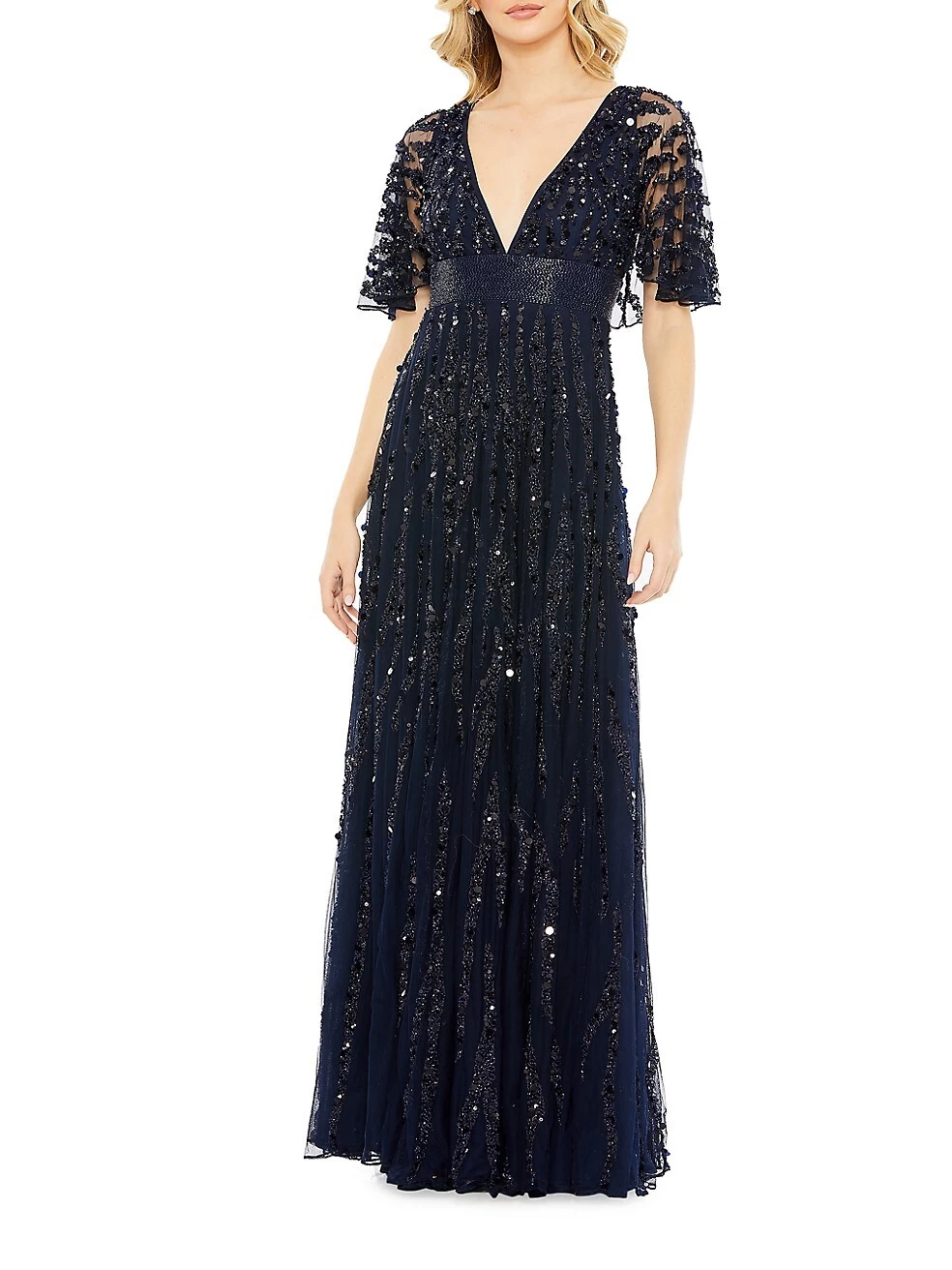 V-Neck Column Gown - Image 2