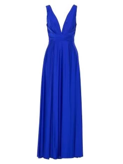 Ieena Satin V-Neck Gown