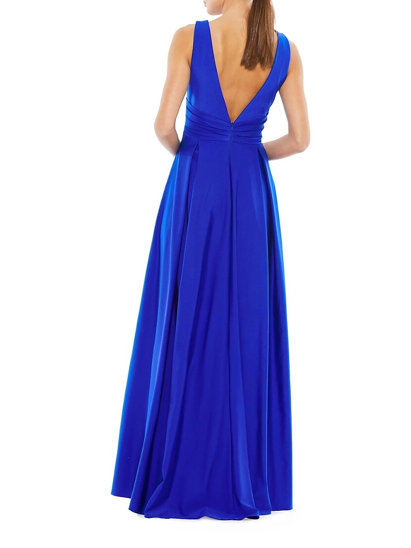 Ieena Satin V-Neck Gown - Image 4