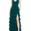 Ieena Tiered Ruffle A-line Gown