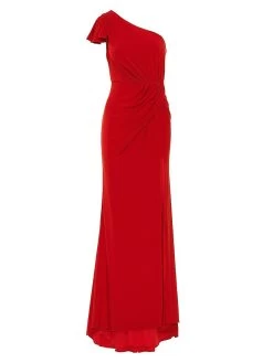 Ieena One-Shoulder Jersey Gown