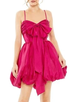 Bow-Front Balloon Minidress