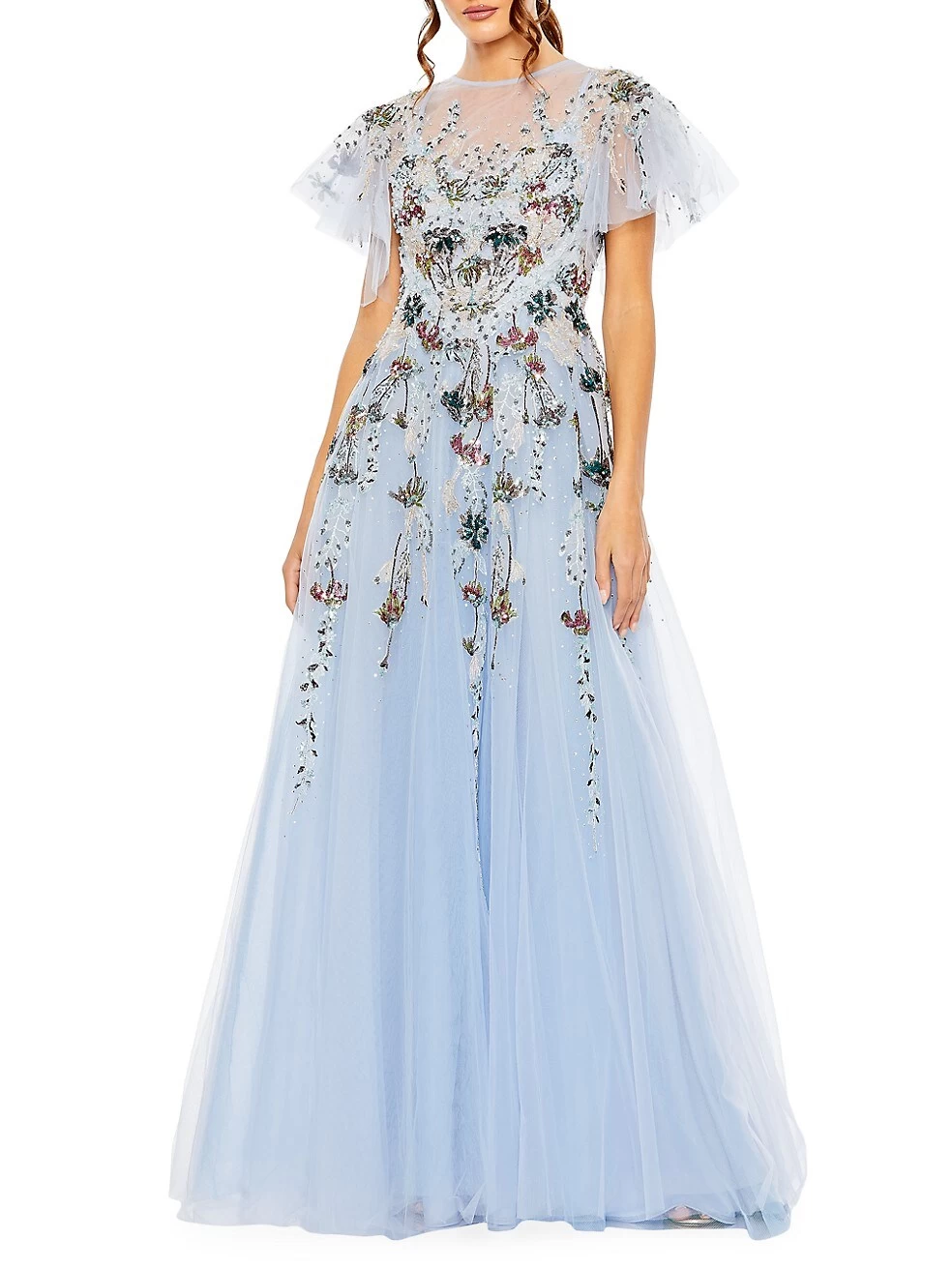 Evening Embellished Tulle Gown - Image 2