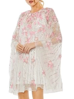 Embellished Tulle Trapeze Dress