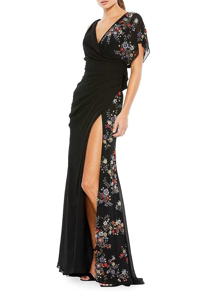 Beaded Floral Gown - Image 3