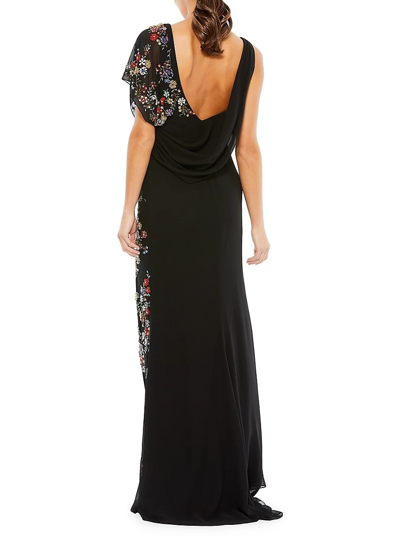 Beaded Floral Gown - Image 4