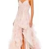 Mac Duggal 11293 - Ruffle High-Low Evening Gown