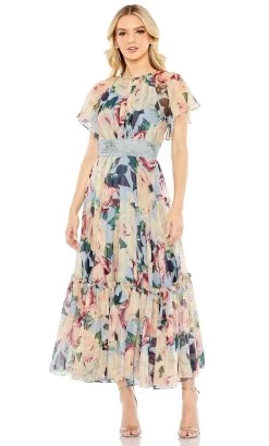 Mac Duggal 11400 - Floral Printed A-line Dress