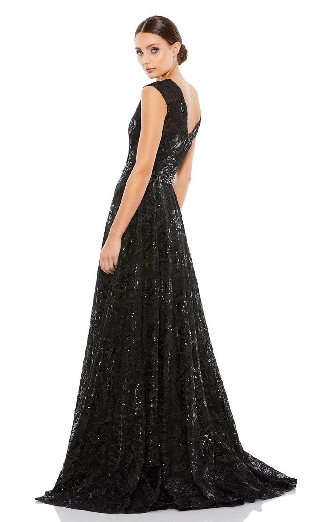 Mac Duggal - 12413 A-line V Neck Mysterious Gown - Image 2