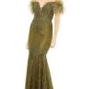Mac Duggal 20246 - Feathered Off Shoulder Evening Dress