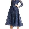 Mac Duggal 20286 - Long Sleeve Beaded Lace Cocktail Dress