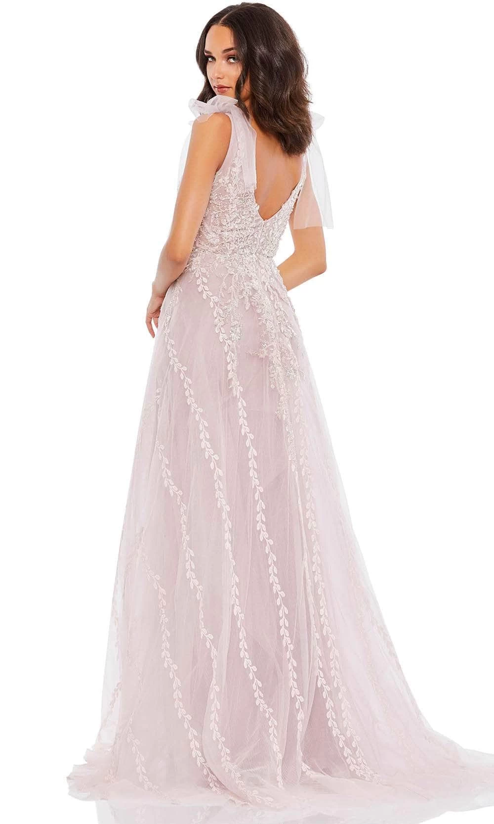 Mac Duggal 20313 - V-Neck Bow Strap Evening Gown - Image 2