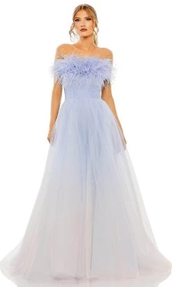 Mac Duggal 20557 - Feather Detailed Strapless Ballgown