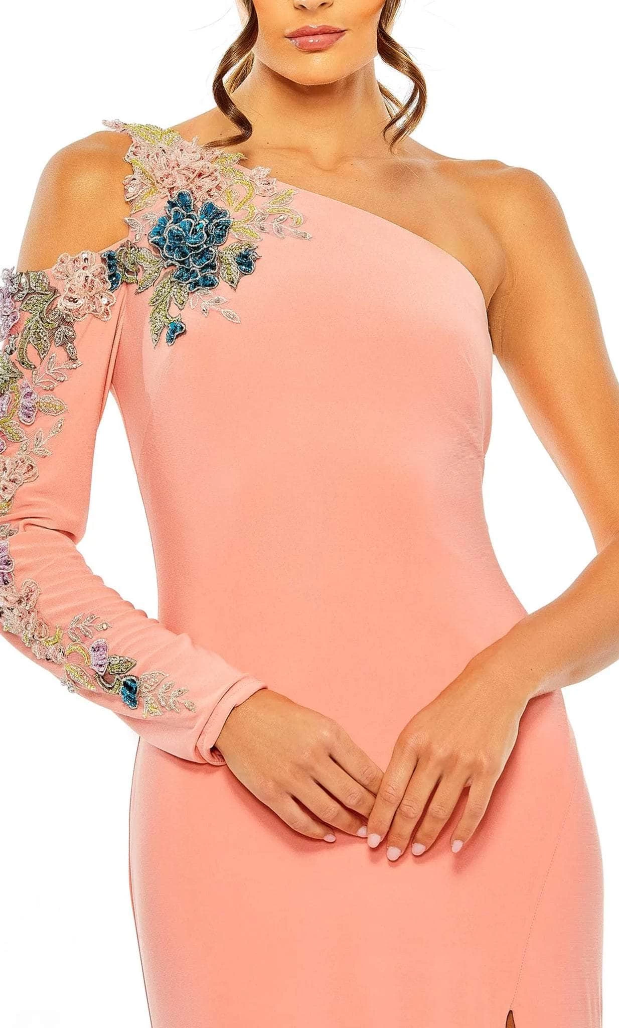 Mac Duggal 2204 - Embroidered Evening Gown With Slit - Image 6