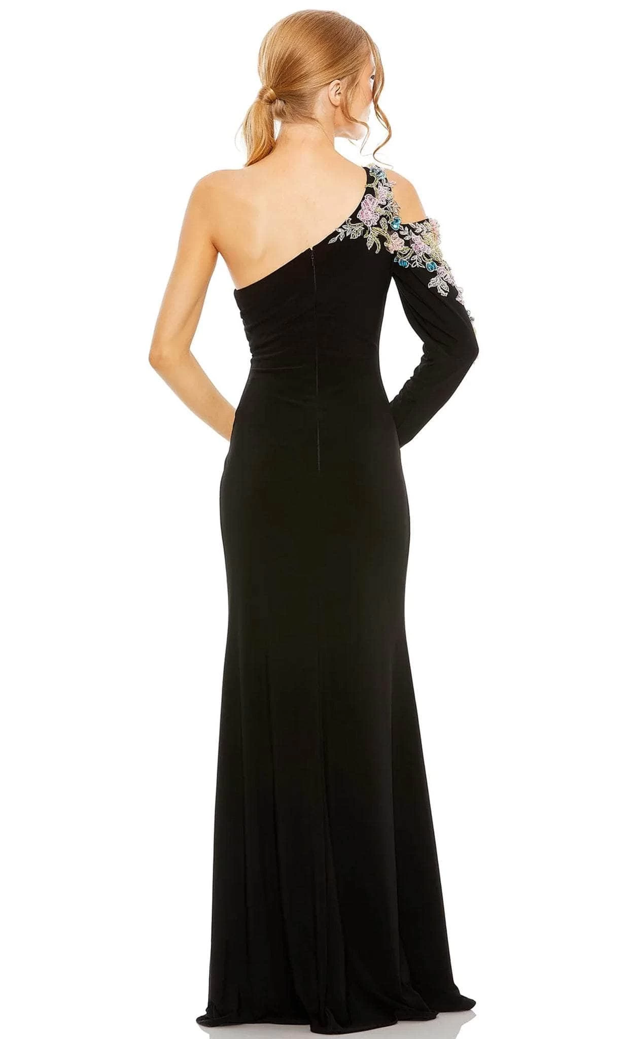 Mac Duggal 2204 - Embroidered Evening Gown With Slit - Image 2