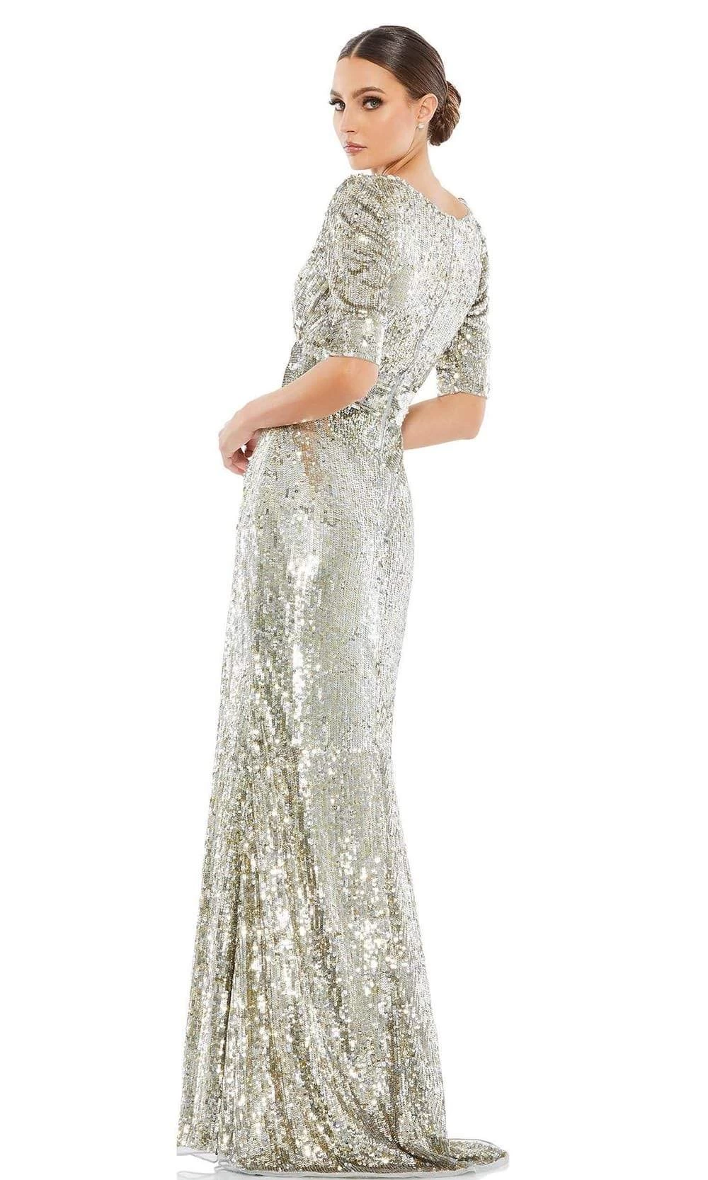 Mac Duggal - 4707 Shiny Iridescent Evening Gown - Image 2