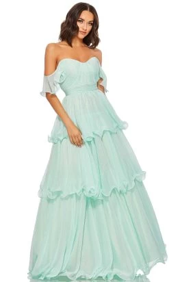 Mac Duggal 49245 - Off-Shoulder Tiered Prom Dress