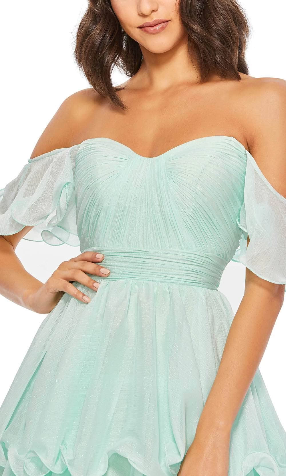 Mac Duggal 49245 - Off-Shoulder Tiered Prom Dress - Image 3