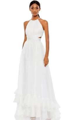 Mac Duggal 49530 - Halter Neck Side Cut-Out Long Dress