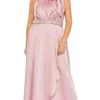 Mac Duggal 49578 - Pleated Halter Neckline Evening Gown
