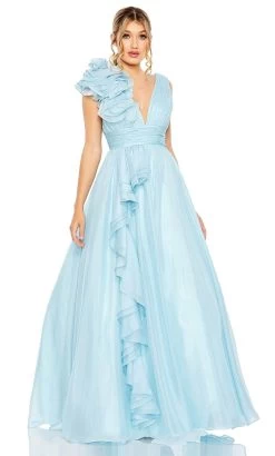 Mac Duggal 49772 - Ruffled Tulle Prom Dress