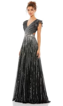 Mac Duggal 5568 - Crisscrossed Back Evening Gown