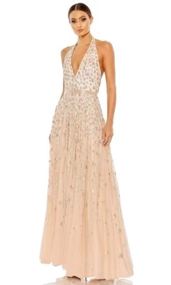 Mac Duggal 5654 - Halter Bare Back A-line Gown