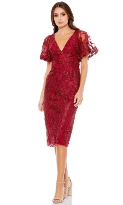 Mac Duggal 67546 - Embroidered V-neck Formal Dress