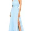 Mac Duggal - 67816 High Halter Open Back A-Line Dress