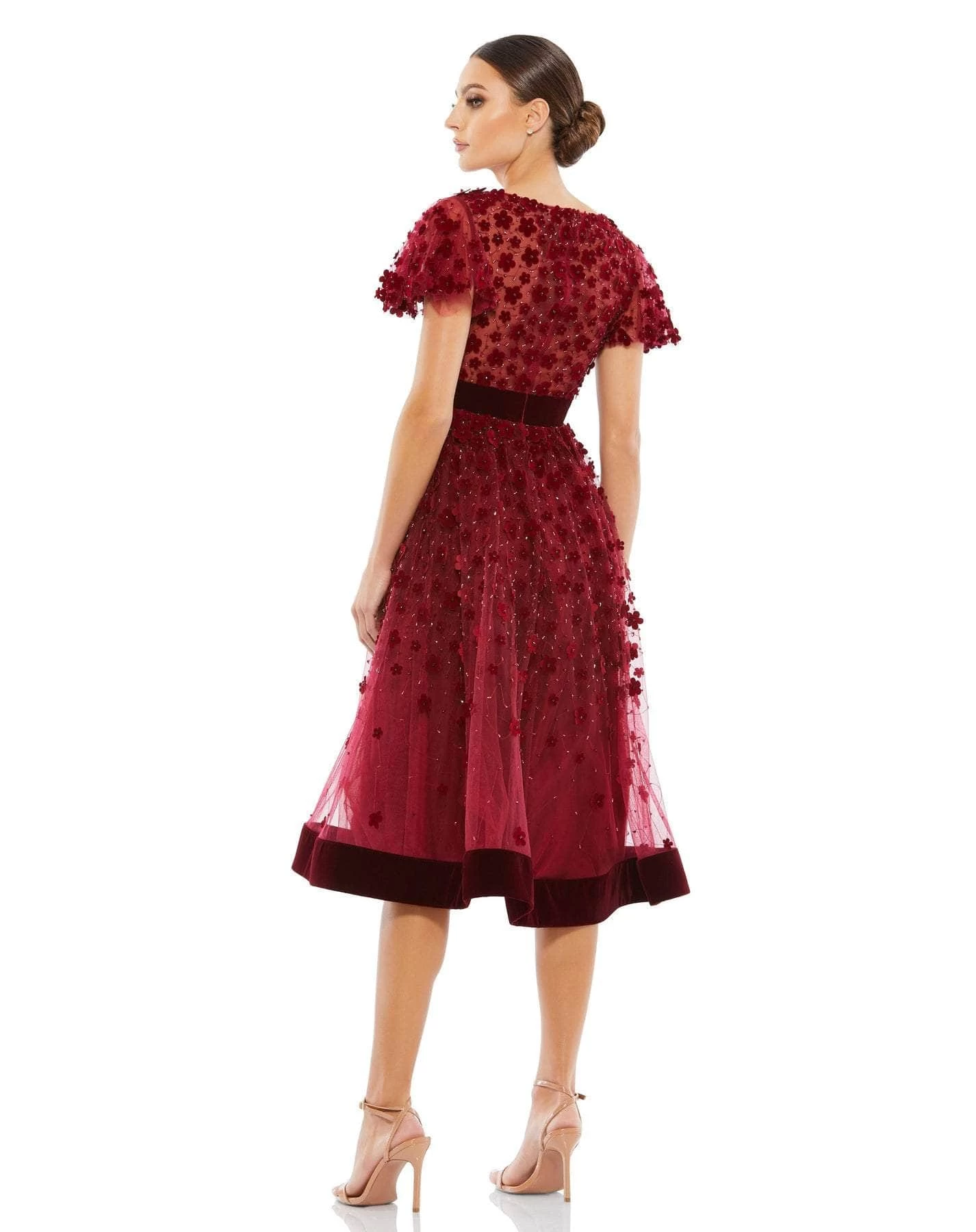 Mac Duggal 67854 - Floral Illusion Back Cocktail Dress - Image 6