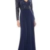 Mac Duggal 67887 - Beaded Long Sleeve Prom Gown
