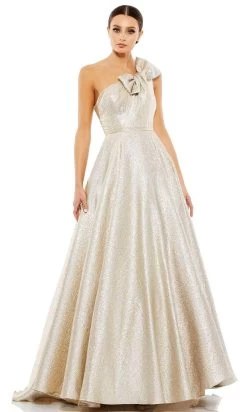 Mac Duggal 67890 - One Shoulder Bow Accent Prom Gown