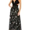 Mac Duggal 67976 - Floral Appliques Cutout Sexy Dress