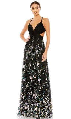 Mac Duggal 67976 - Floral Appliques Cutout Sexy Dress